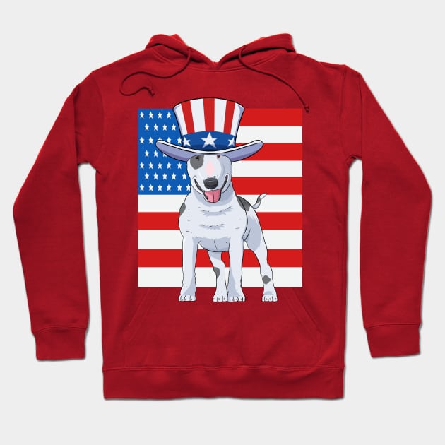 Bull Terrier 4th Of July Hoodie by Noseking